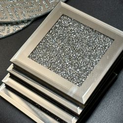 Pretty Mirrored Coasters Set Of 4