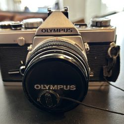 Vintage Olympus OM-1 Film Camera and Accessories 