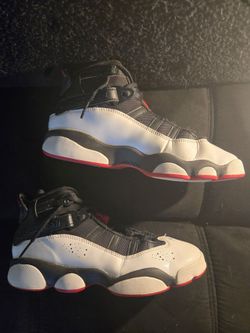 Jordan 6 rings black varsity red