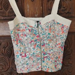 Vintage I ❤️ Ronson Women's Crop Top Sz 6 