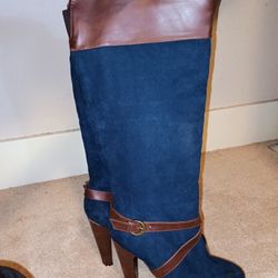 Blue And Brown Boots