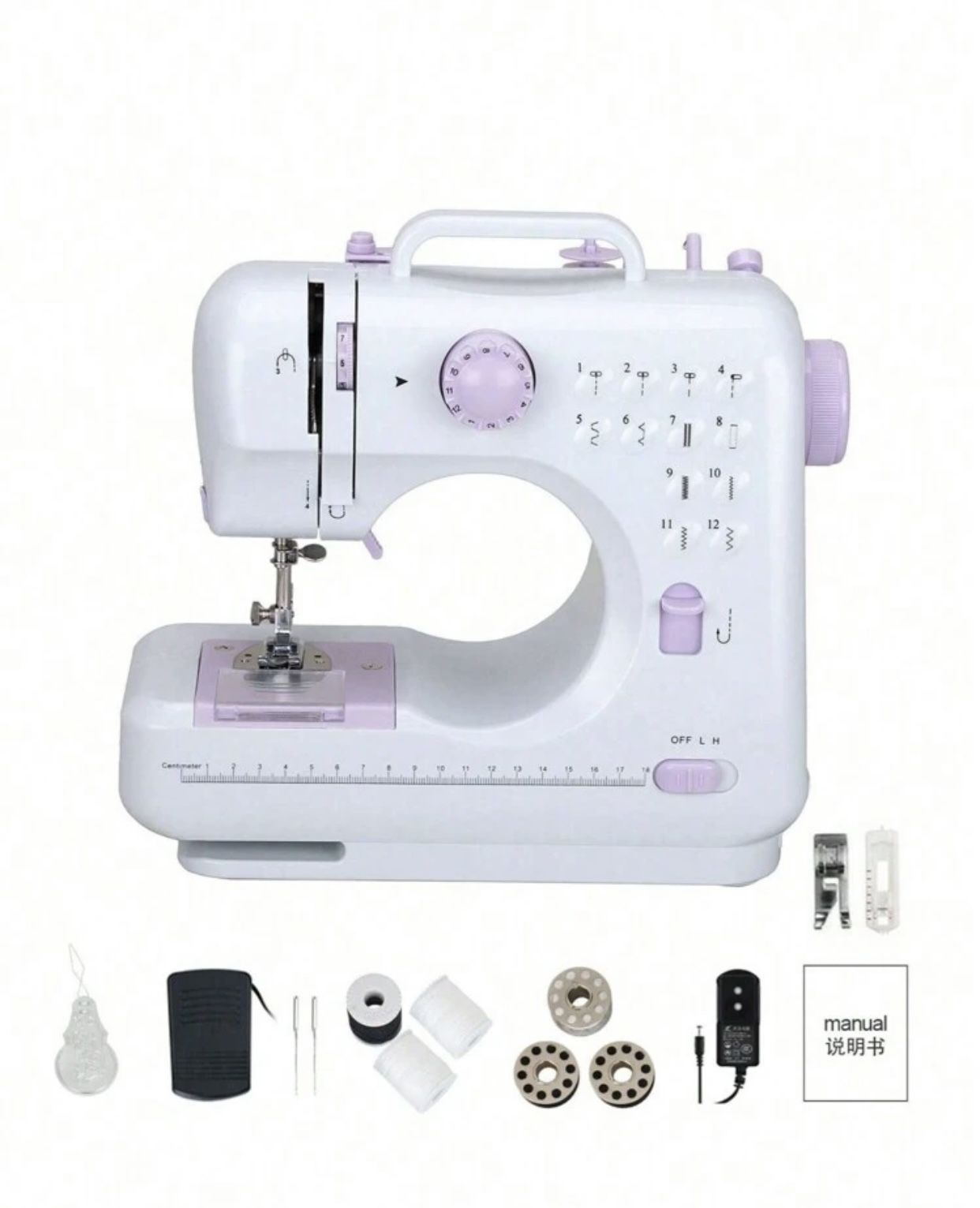 505 Multi-Functional Electric Sewing Machine, Desktop Household Portable Mini Sewing Machine