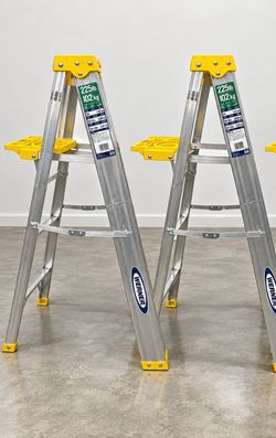 2 Werner 5 Ft Aluminum Step Ladders 225 lb – Buy One or Both