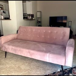 Pink futon