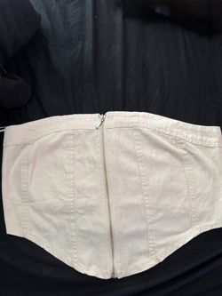 One Star Cream Cotton Corset Top