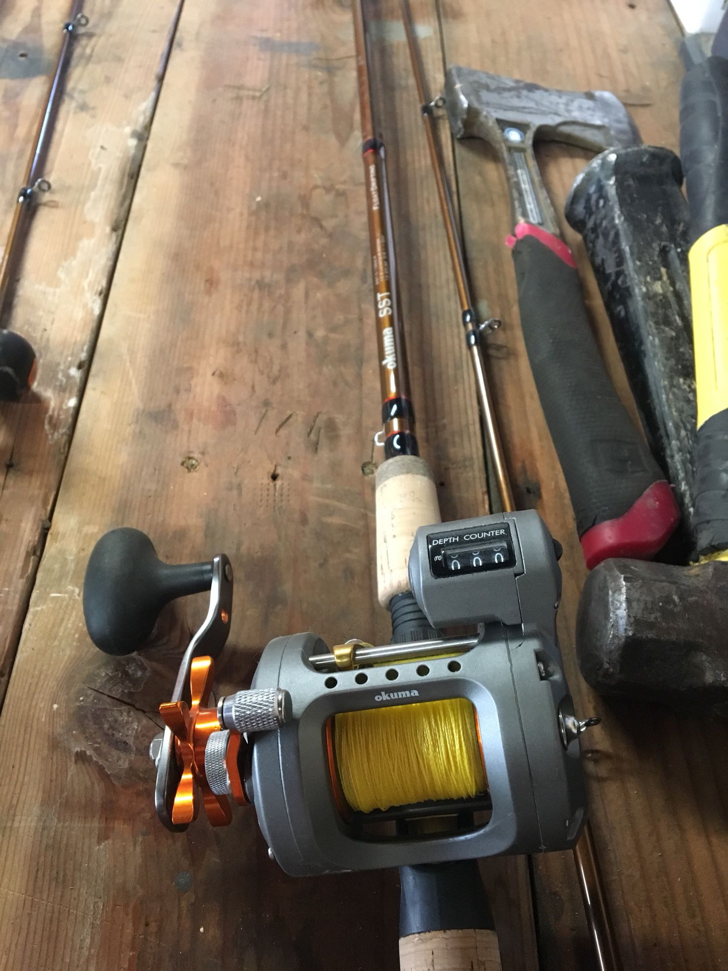 Salmon rod and reel combo