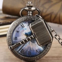 Thors Hammer Mythology Pocket Watch