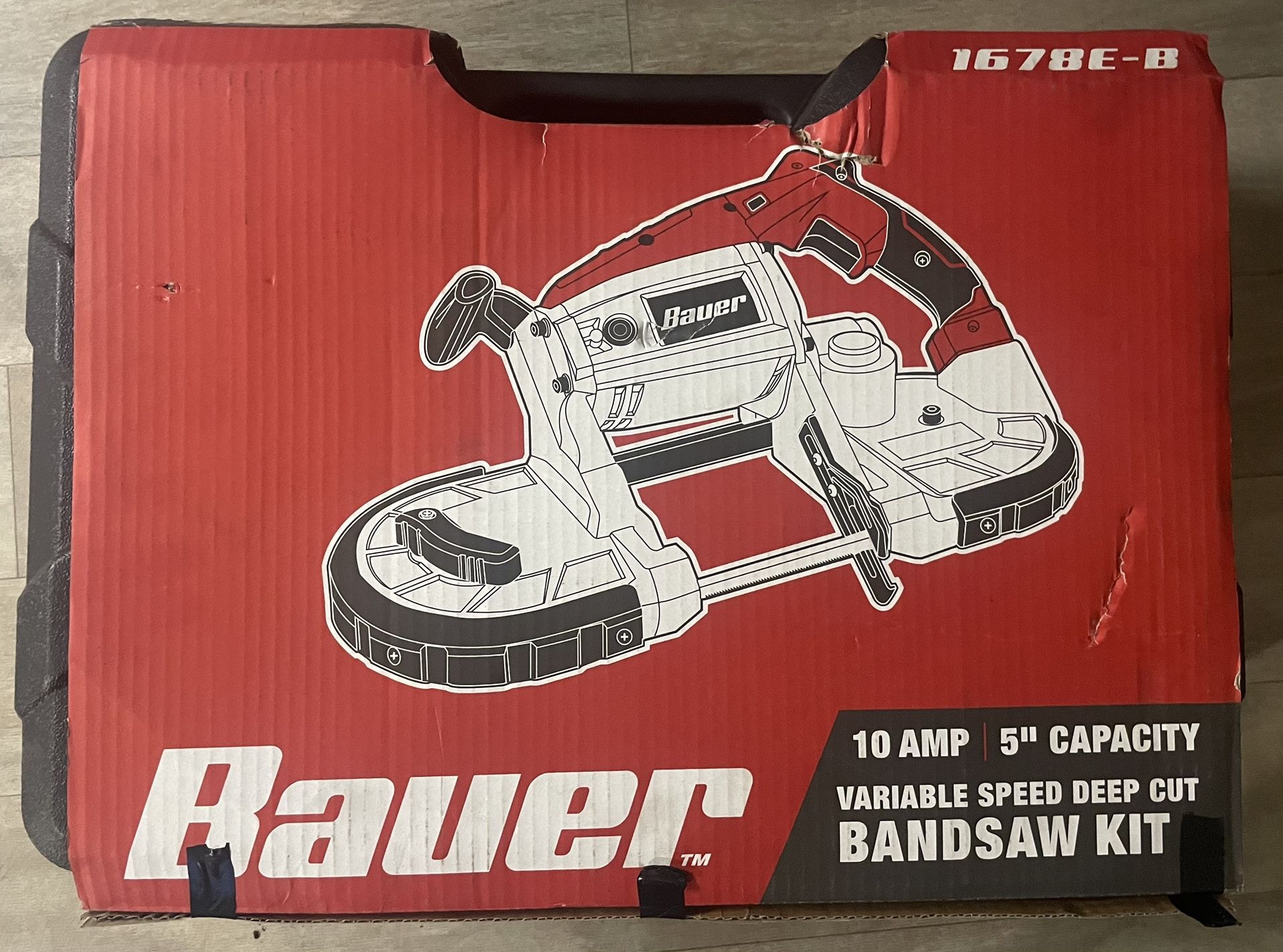 “BRAND NEW” BAUER  10 Amp Deep Cut Variable Speed Band Saw