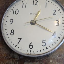 Cool Vintage School Clock- Glass Dome