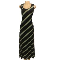Exist Sz M Women Maxi Dress Black and Green