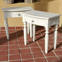 PAIR of SOLID WOOD NIGHTSTANDS Dimensions: 29" H x 29" W x 17" D