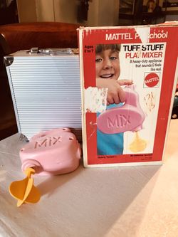 Vintage Mattel Tuff Stuff Play Mixer ( Tested works great), the box has seen better days