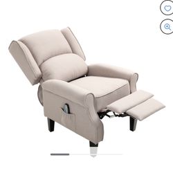 Relaxing Fabric Heated Massage Chair Vibrating Recliner Sofa With Remote Control
