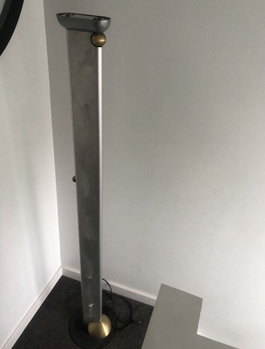 Vintage Modern Ron Rezek Stainless Steel Awesome Floor Lamp with Dimmer