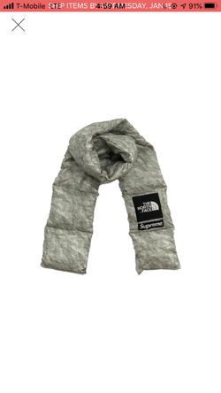 supreme x north face collab down scarf