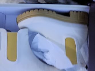 White Boot with Gum Sole
