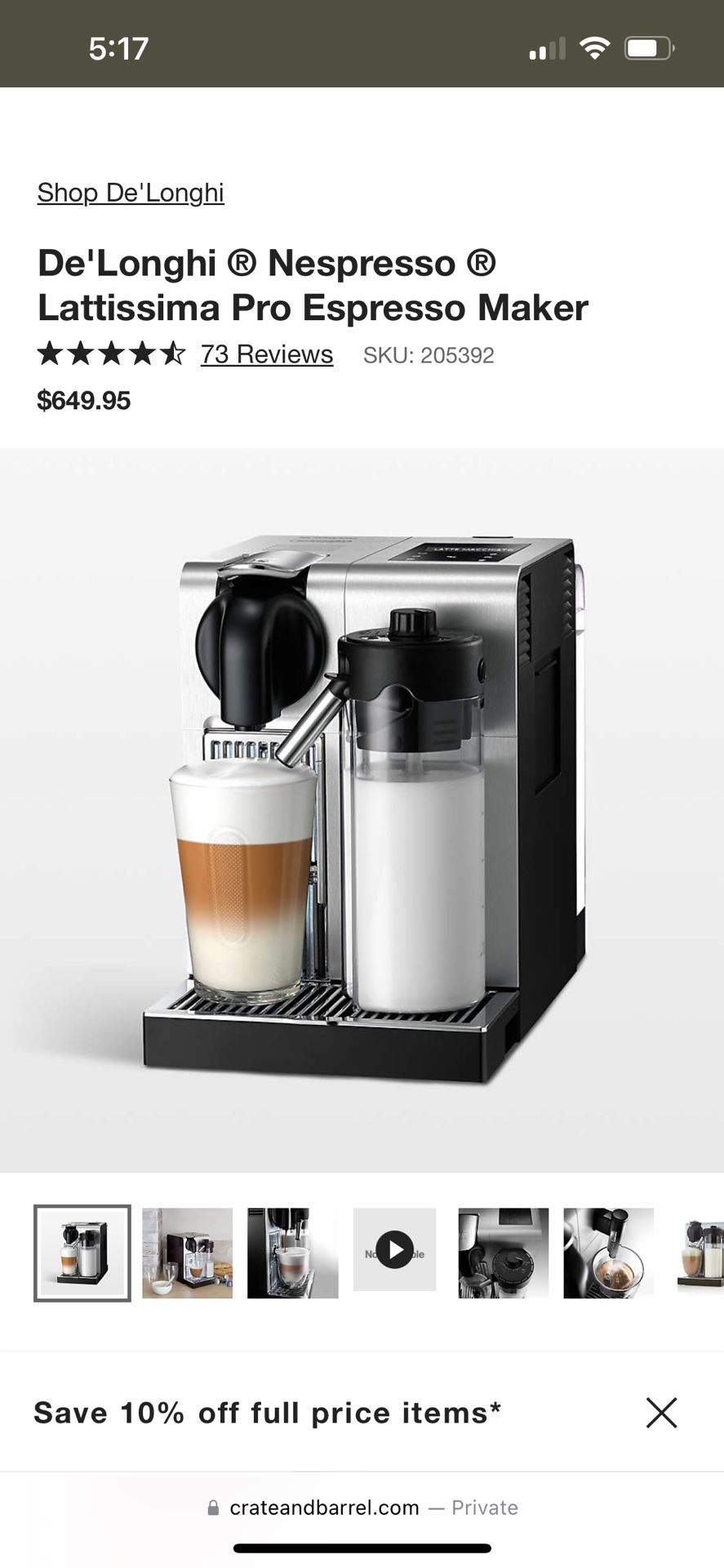 Nespresso lattissima pro online
