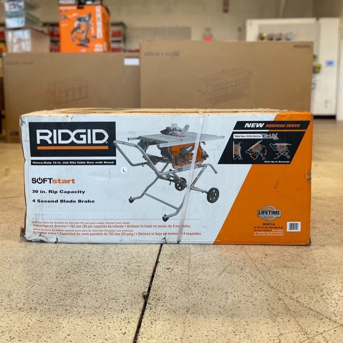 15 Amp 10 in. Portable Corded Pro Jobsite Table Saw with Stand….R4514