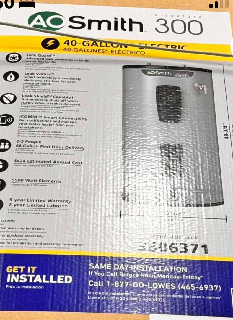 Electric Water Heaters 40 Gallons 