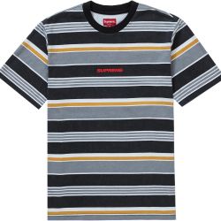 Supreme Stripe S/S Top Black Size XL