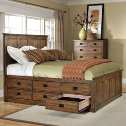 Oak King Size Bed With Storage