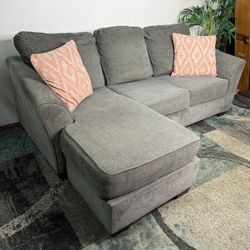 Gray Sectional Sofa Free Delivery Reversible Chaise Couch