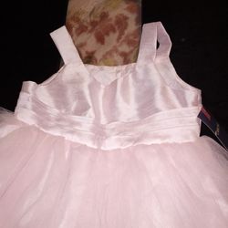Beautiful Church Dress Baptism Pastel Pink Girl 5T Dress Wedding 