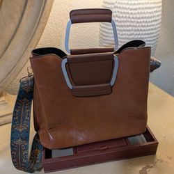 Jingpindaishi Brown Satchel Top Handle, Detachable Strap, Zip Pockets 