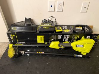 RYOBI 40V 15 in. Expand-It Cordless Battery Attachment Capable String Trimmer with 4.0 Ah Battery and Charger