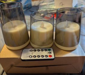 Flameless LED Candles with Remote Set of 3