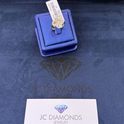 Ring Diamonds Real Gold 