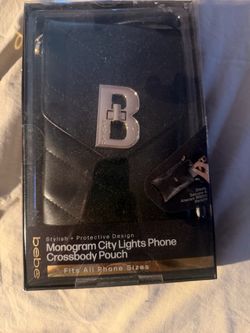 Bebe Monogram City Lights Phone Crossbody Pouch