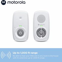 Motorola AM21 Digital Audio Baby Monitor Long Range Portable No WiFi Required