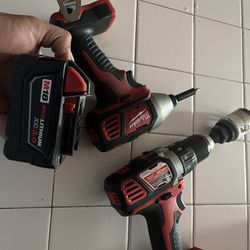 Milwaukee Drill And Impact Drill 