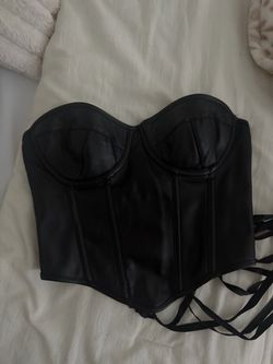 Leather corset top