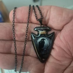 Crow Pendant Necklace
