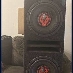 Quantum Audio 2x12 Subwoofers W/ Box And Amp