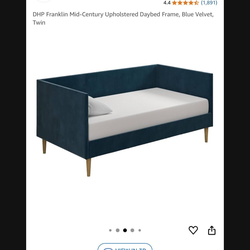 FREE Velvet blue twin day bed