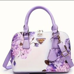 Floral Print Top Handle Crossbody Bag, Women's Shoulder Bag & Purse