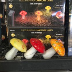 Blown Glass Solar Landscape Lights