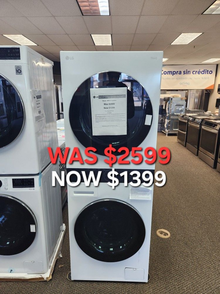28 Cu. Ft. Washer 4.2 Cu Ft. Dryer Dual Invterter Heat Pump Ventless Electric Dryer