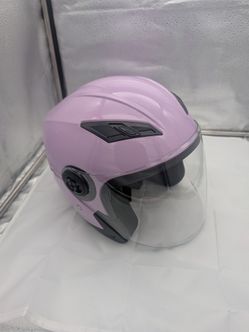 PINK Open-Face Motorcycle Helmet with Visor MEDIUM