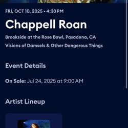 Chappell Roan Tickets for Friday October 10th