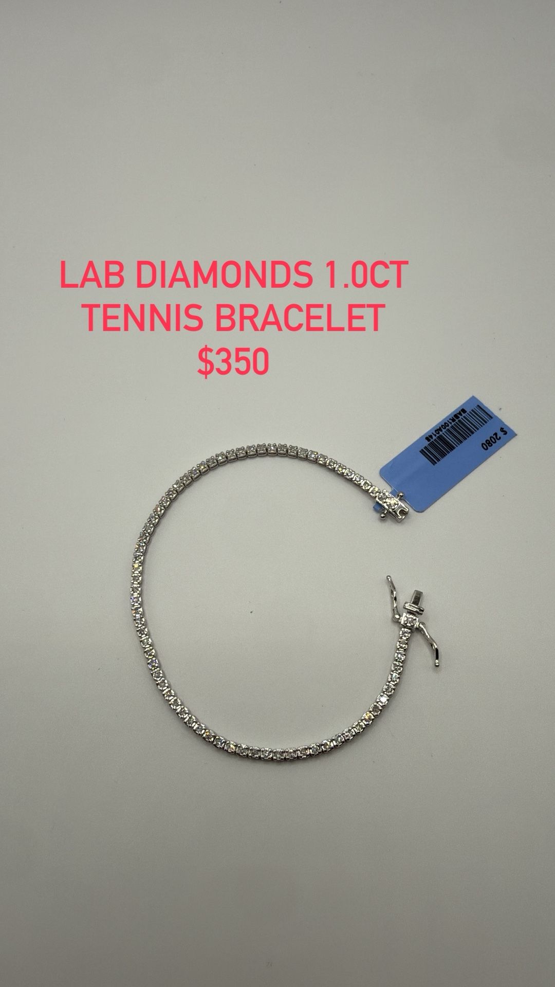 Silver Tennis Lab Diamonds