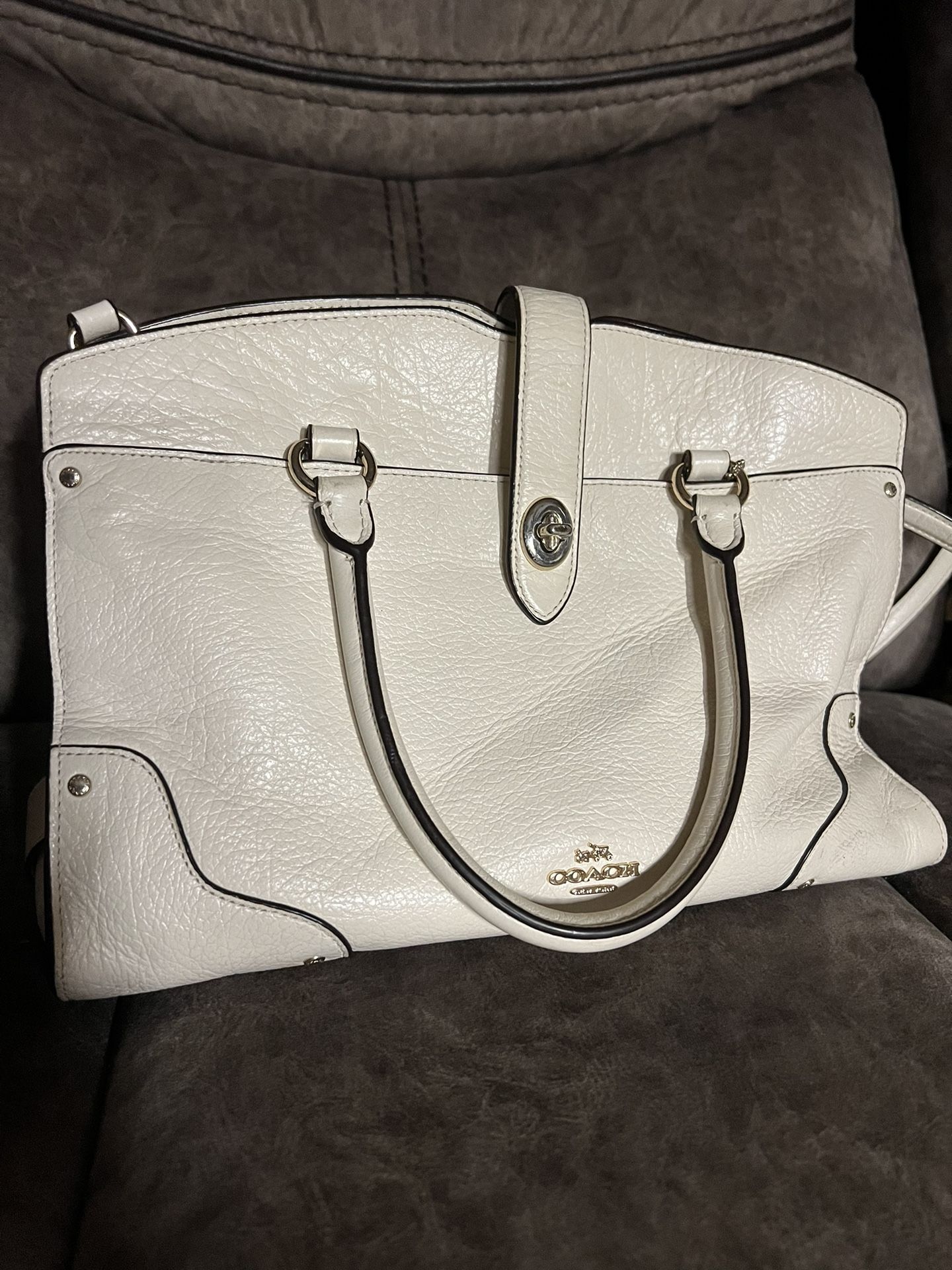 Coach Mercer Satchel Purse With Stainless Hardware
