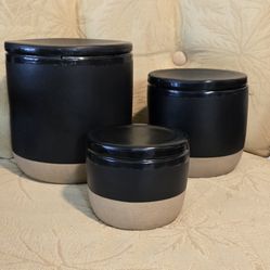Hearth&Hand Magnolia Stoneware Canister Set
