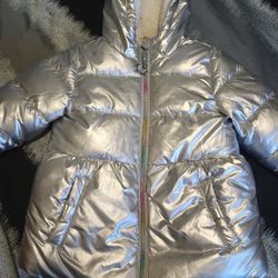 Girls Puffer Snow/Rain Jacket Size S (4/5)