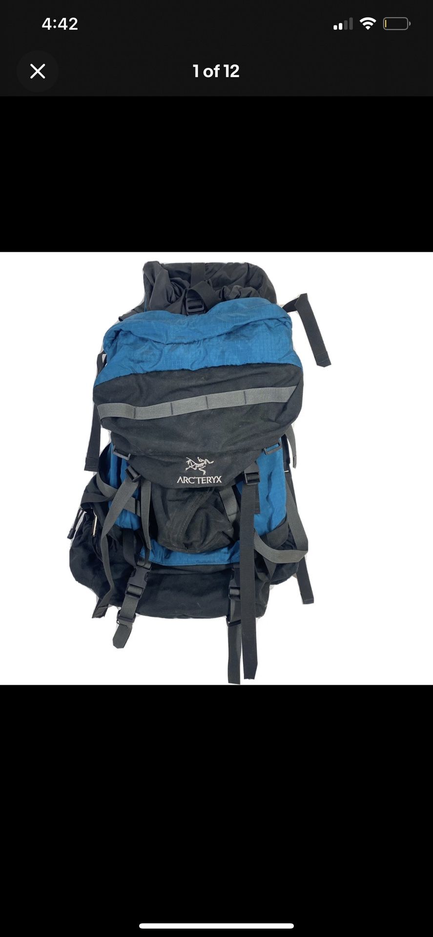 Arc’teryx Bora 80 Liter Hiking Backpack Green Black Mens Size Medium