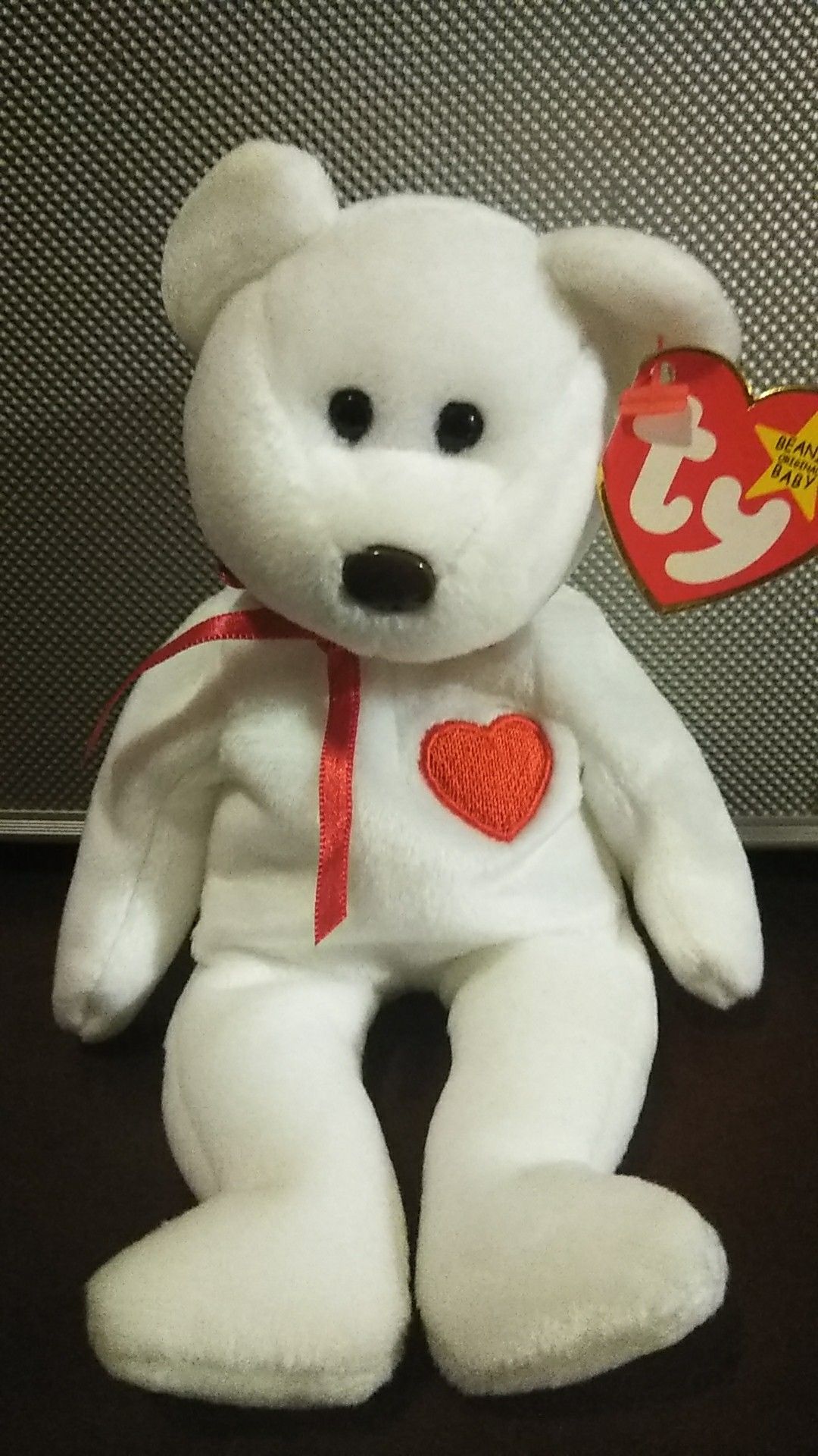 Beanie baby "white heart"