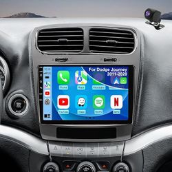 Car Stereo Radio Dodge Journey 2011-2020 Wireless CarPlay Android Auto, Bluetooth, 9” Touch Screen Head Units, Backup Camera